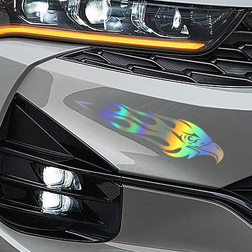 Naklejka na samochód z orłem, Naklejka z orłem na pojazd - 2 naklejki na samochód, Naklejki z orłem płomienistym,