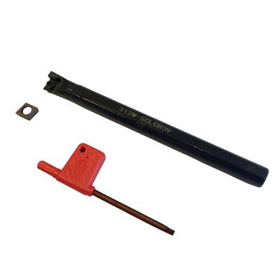 Εργαλείο τόρνου για εσωτερικές επιφάνειες Συμβατό με Διαμάντι με Ατσάλινες Πλάκες (ΚΟΡΥΦΑΙΟΣ ΜΑΣΤΟΡΑΣ) S12M-SCLCR09 Κατεργασία με Απορριπτόμενα Ένθετα, 80° Ένθετα, (Στέλεχος 12mm)