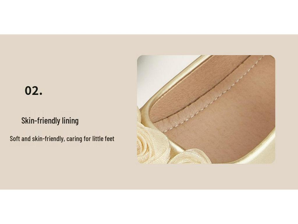 2026 Mädchen Leder Blume Flach Prinzessin Schuhe