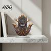 Pièce Décorative pour Bureau Ornement Main de Fatima Ornement Hamsa Acrylique Plat 2D avec Support d'Affichage Facile à Assembler Pièce Maîtresse Exotique Mystérieuse