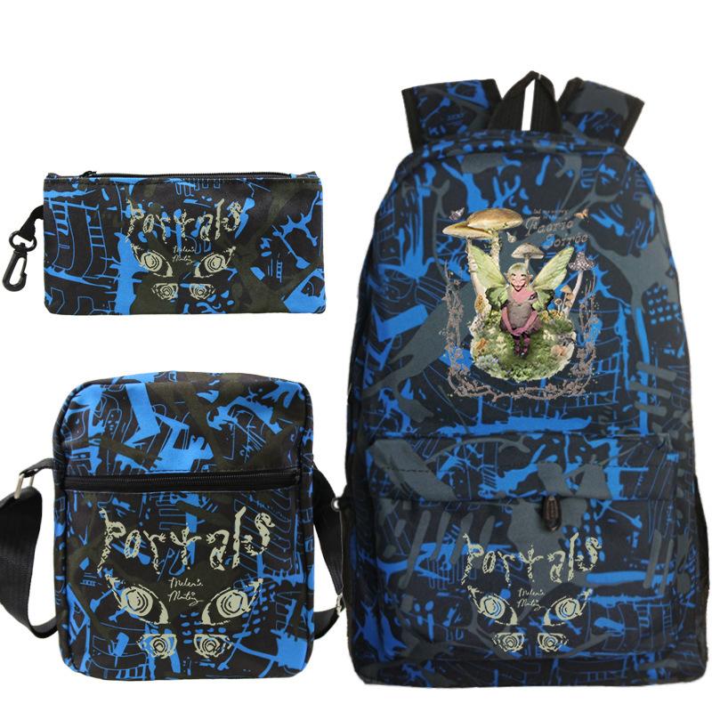 Popular Singer Peripheral Backpack Pencil Case Student Schoolbag Three-piece Set