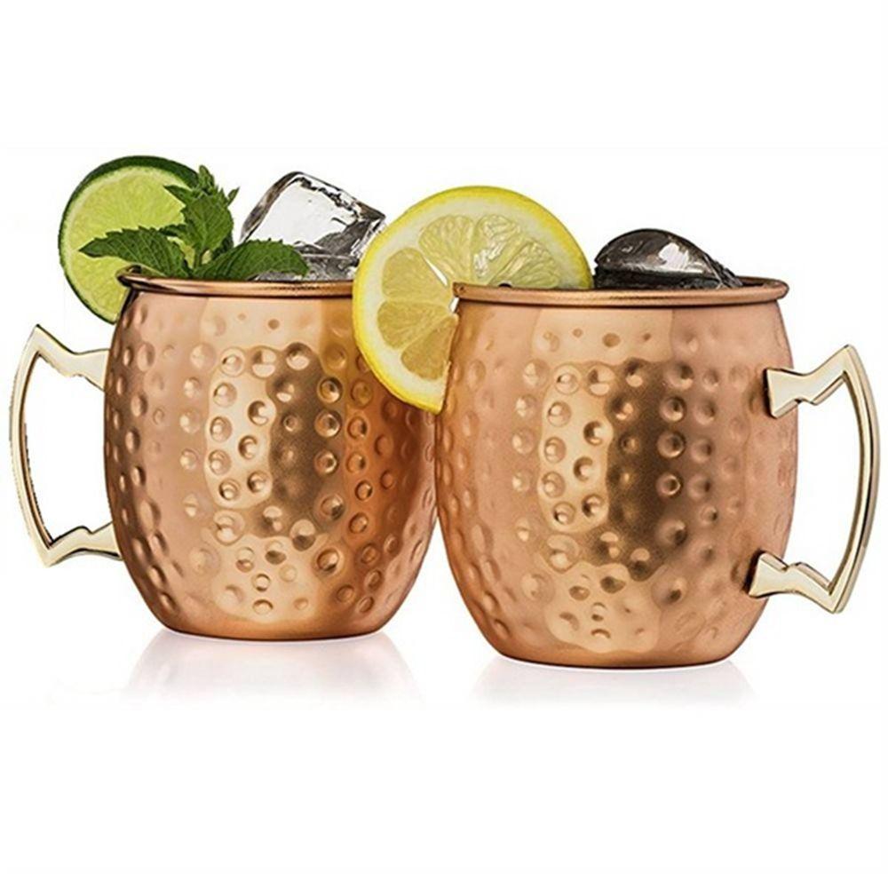Gehämmert 550ml Trinkgeschirr Küche Cocktailglas Moscow Mug Bierbecher Mule Mug Kaffeetasse