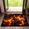 Lava Flow Doormat Unique 3D Design for Home Decor | Volcanic Themed Rug Entrance Mat Anti Slip Carpet Can Be Machine Washed