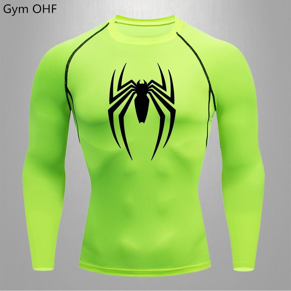Maglietta Sportiva a Maniche Corte Rashguard Spider-Man Stampa Compressione Corsa Allenamento Bodybuilding T-Shirt Asciugatura Rapida