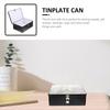 DECHOUS Tin Storage Box with Lock, Vintage Style, For Accessories, Keepsakes