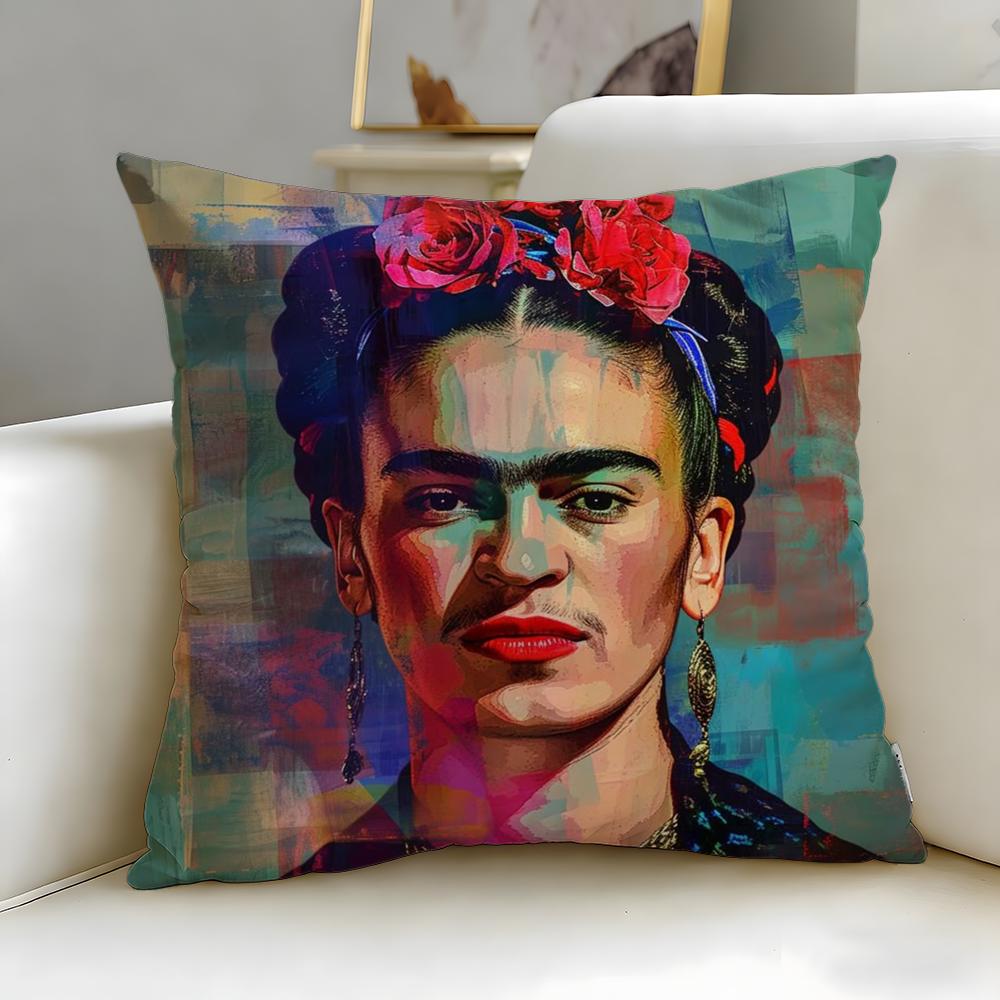 Klasická umělkyně Frida Kahlo Povlak na polštář Měkký a snadno omyvatelný Povlak na polštář – Všestranný pro pohovku, postel, cestování a kancelář