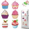 6Pcs Acrylic Cute Cupcakes Diamond Painting Fridge Magnets Diamond Art Refrigerator Magnets Sticker for Beginners