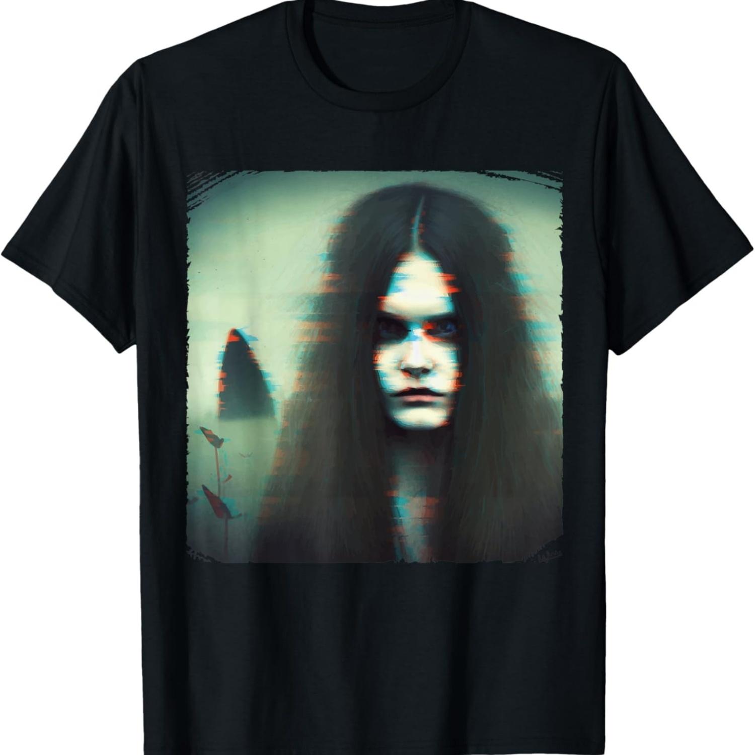

Goth Aesthetic Grunge Occult Emo Satanic Evil Eye Glitch T-Shirt XXXXXL чорний