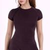 Sport Shirt Women Fitness Impact Short Sleeve Top Gym Workout Yoga Blouse Quick Dry Breathable Running Tee Versatile Top