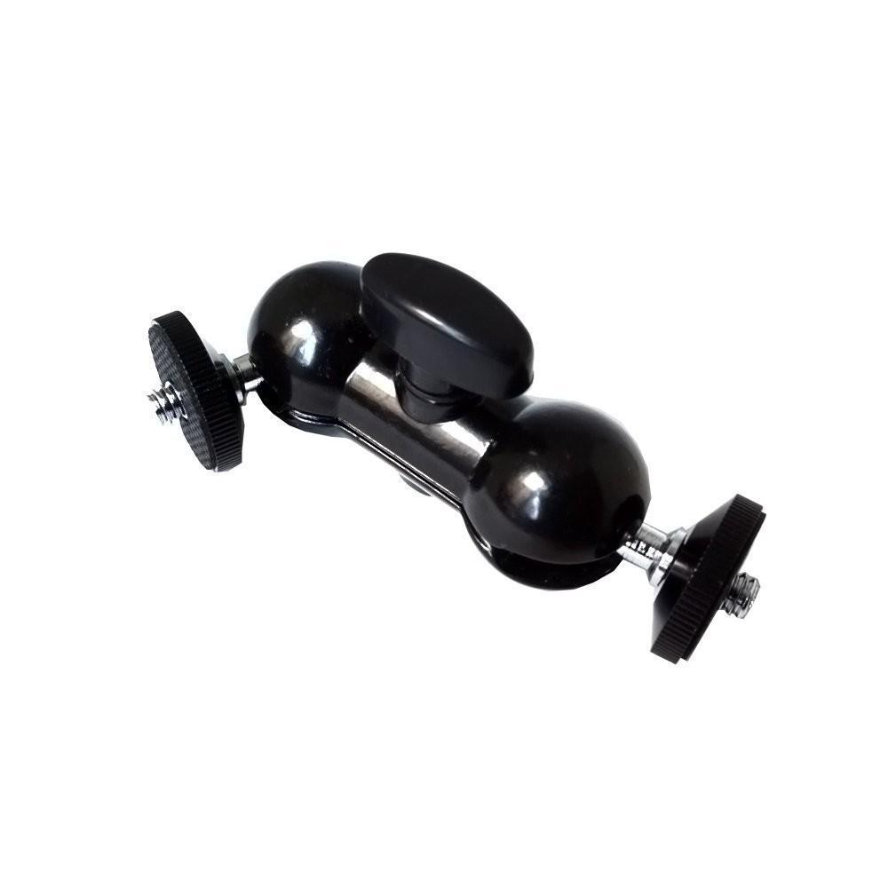 Magic Hand Double Gimbal: Powerful Crab Claw Clamp with Universal Metal Ball Head and Fixed Base