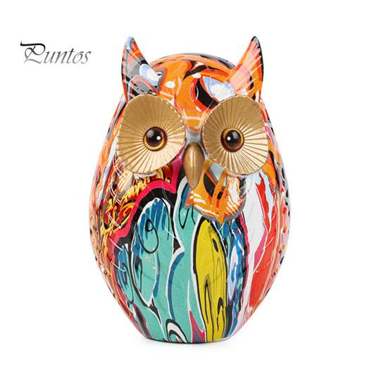 

Граффити Сова Фигурка Сова из смолы Украшение для рабочего стола Многоцветная статуя Совы для дома Подставка под телевизор Офисная книжная полка Украшение стола B