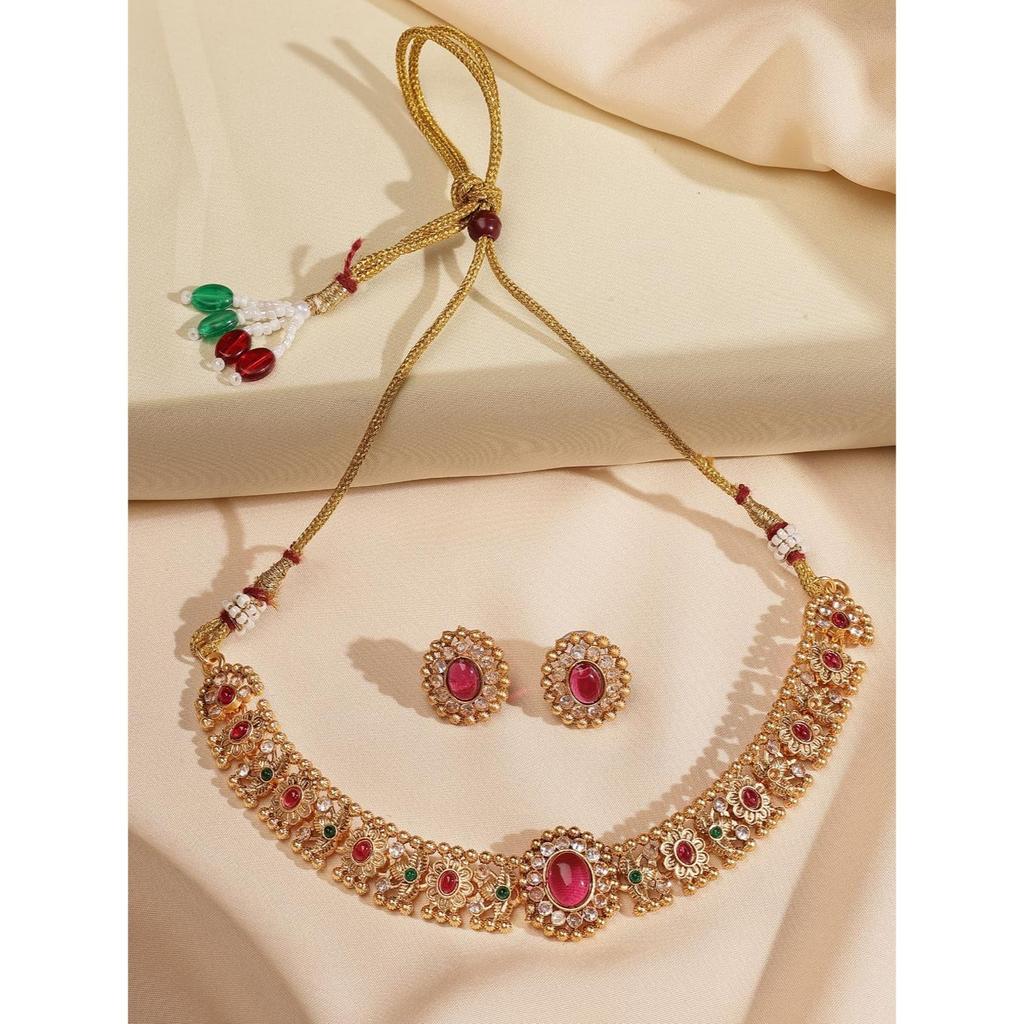 Latest Stylish Design Fancy Traditional Necklace Jewellery Set for Women