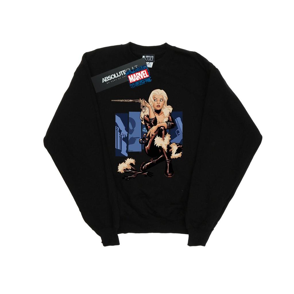Marvel Womens/Ladies Black Cat Cover Sweatshirt