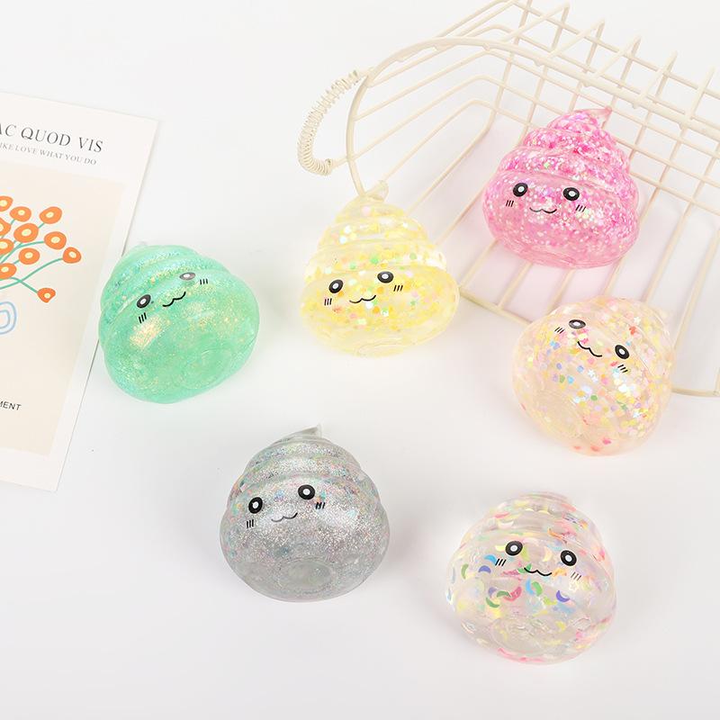 New Creative Funny Gold Dust Poop Maltose Syrup Pressure Balls Adult Decompression Squeeze Slow Rebound Fingertip Toys Fun Gift