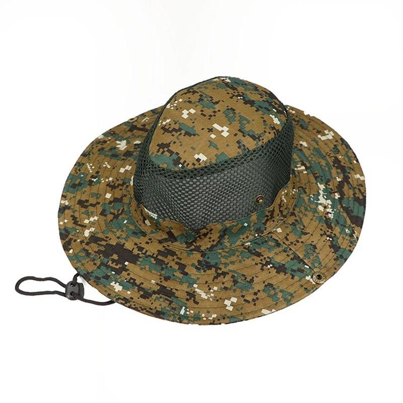 Breathable Wide Brim Hat Outdoor Upf 50+ Sun Protection Mesh Safari Cap For Travel Fishing