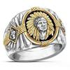 Inele Viking Totem Hip Hop Bicolor Huajie pentru Femei Accesorii Amuletă Inel Unic Retro Nou Trendy