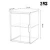1/2/3/4PCS Acrylic Clear Display Storage Box for Fingures Foldable Display Case for Figurines Dolls Action Figure Organizer Box