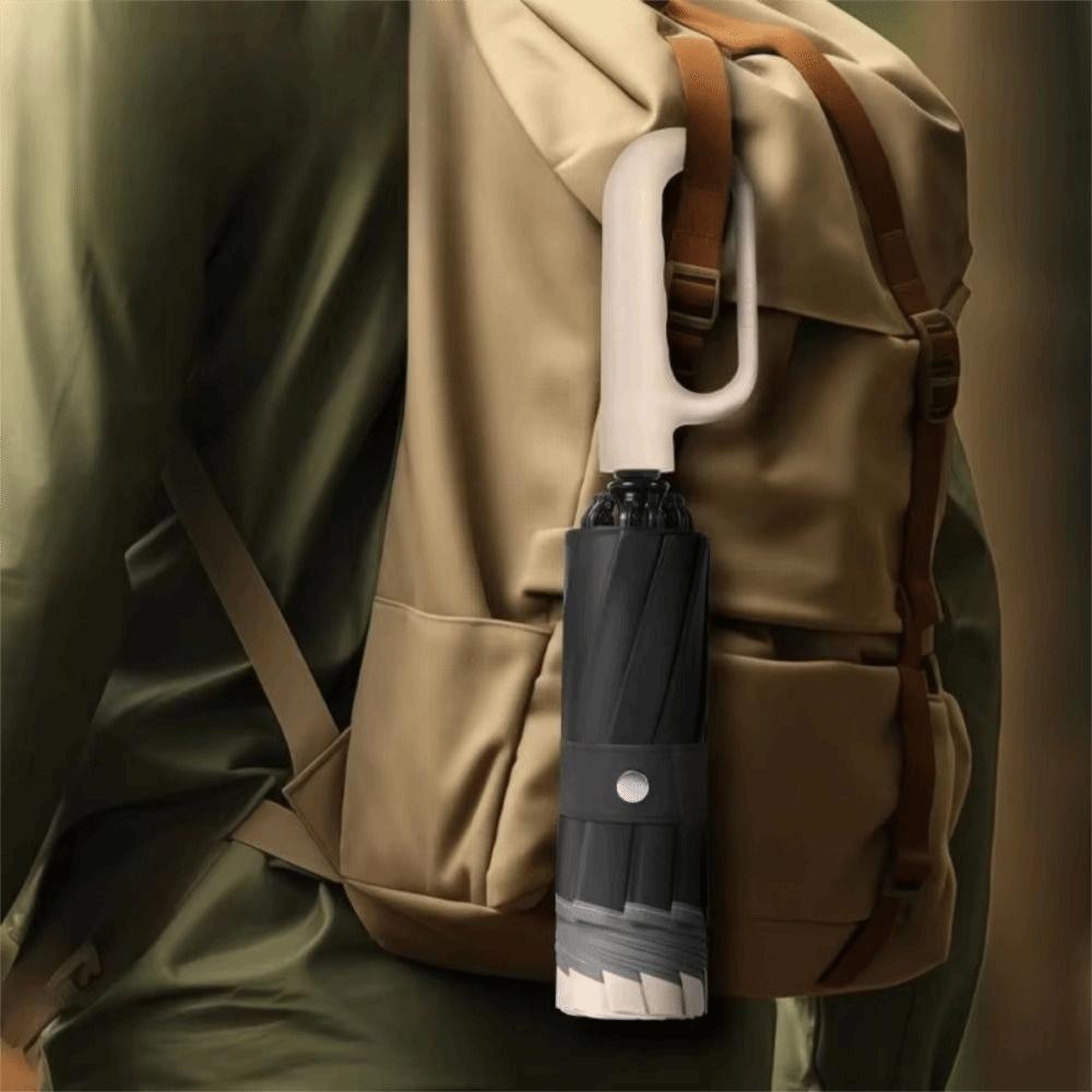 UV Protection Automatic Rain Umbrella with Ring Buckle Women's Parasol  Men and Women