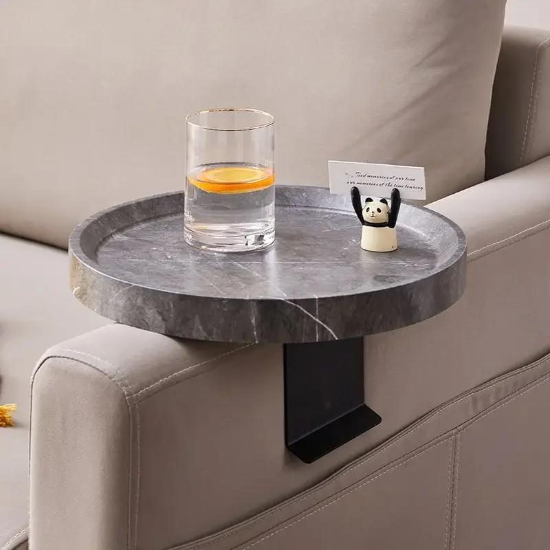 Mobiles Sofatablett Mini-Kaffeetisch Verstellbare Sofalehne Wasserdicht Fleckenresistent Eck-Aufbewahrungstablett Möbel Wohnzimmer