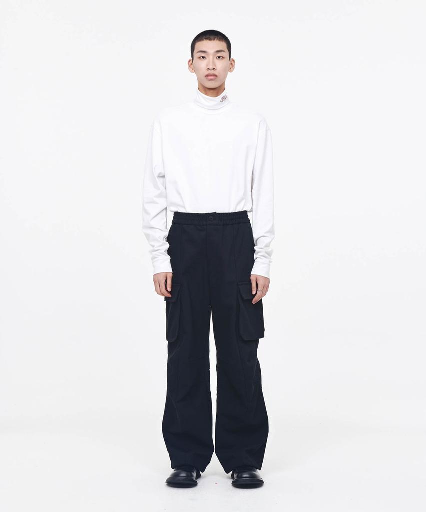Aepeuteopeulei Wide Military Cargo Pants Black