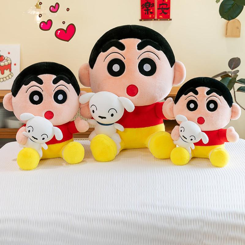 Shin Crayon Chan Plush Toy Anime Shiro Doll Stuffed Puppy Cartoon Gift Decor