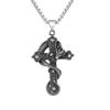 Nordic Vikings Wolf Tooth Pendant Necklace 316L Stainless Steel Hip Hop Rock Fashion Leather Rope Chain Jewelry Gifts