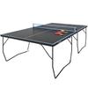 Table Tennis Table, Foldable, 8 Wheels, Powder-Coated Steel Frame, MDF, 274 X 152.5 X 76 Cm, Black