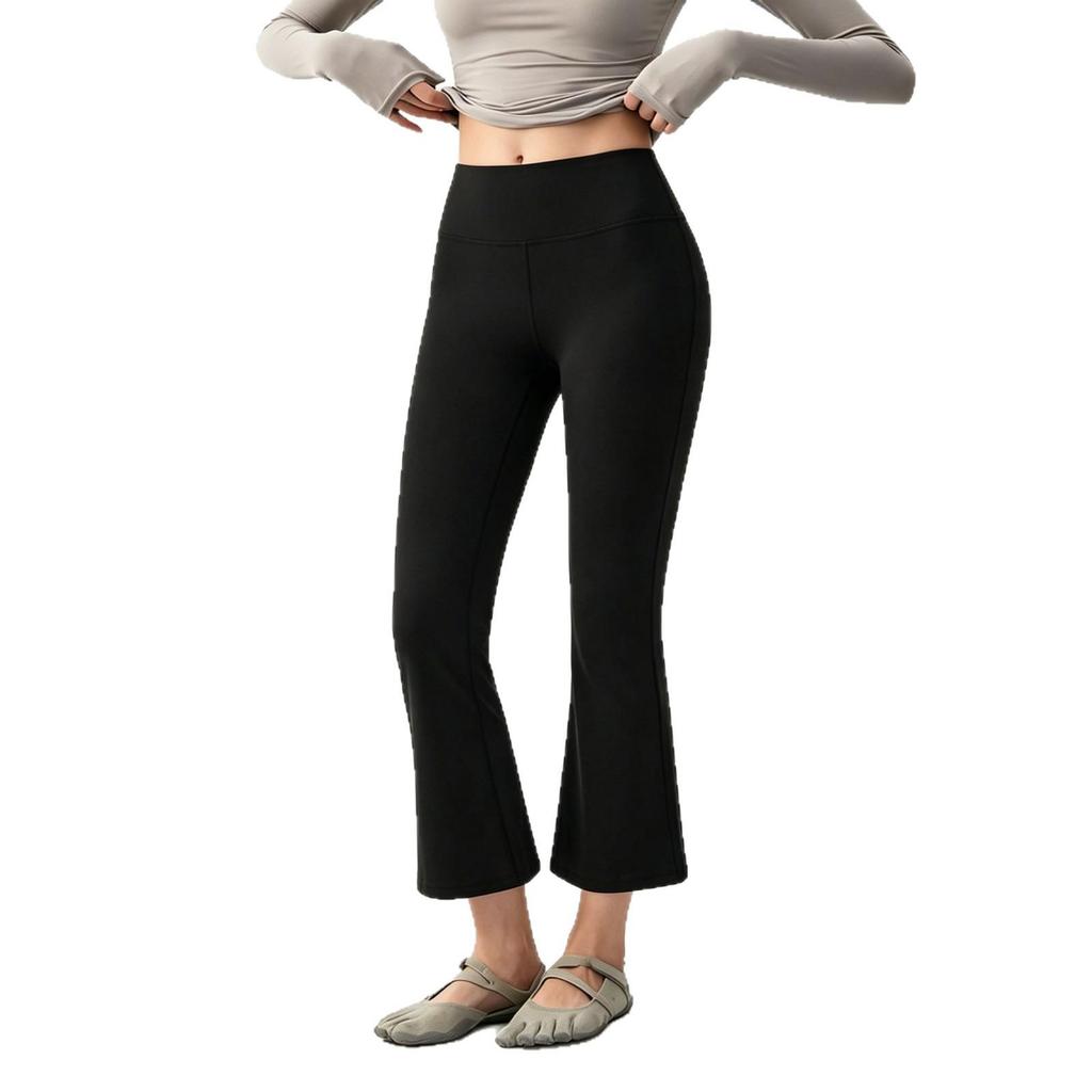 Women's Slim-Fit High-Waisted Micro-Flare Yoga Pants for Sports & Fitness, Accentuating Peach Shape, Elastic Long Pants