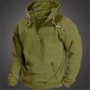 Autumn And Winter Hooded Solid Color Men's Casual European Size Sweater Youth Men's Jacket