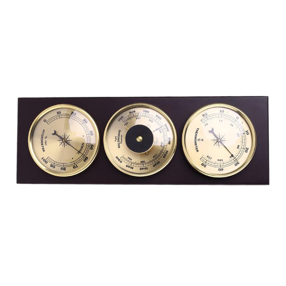 Барометр-термометр-гигрометр из алюминиевого сплава, настенный, для дома и офиса, метеостанция, высокоточный термометр, подвесной