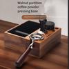 Integrated Coffee Tamper Stand Distributor Accessory Espresso Portafilter Holder Walnut Organizer Base Stable Anti-Slip Design