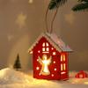 Angle Elk Santa Claus Glowing Log Cabin with Rope Christmas Tree Decorations  Kids Gifts