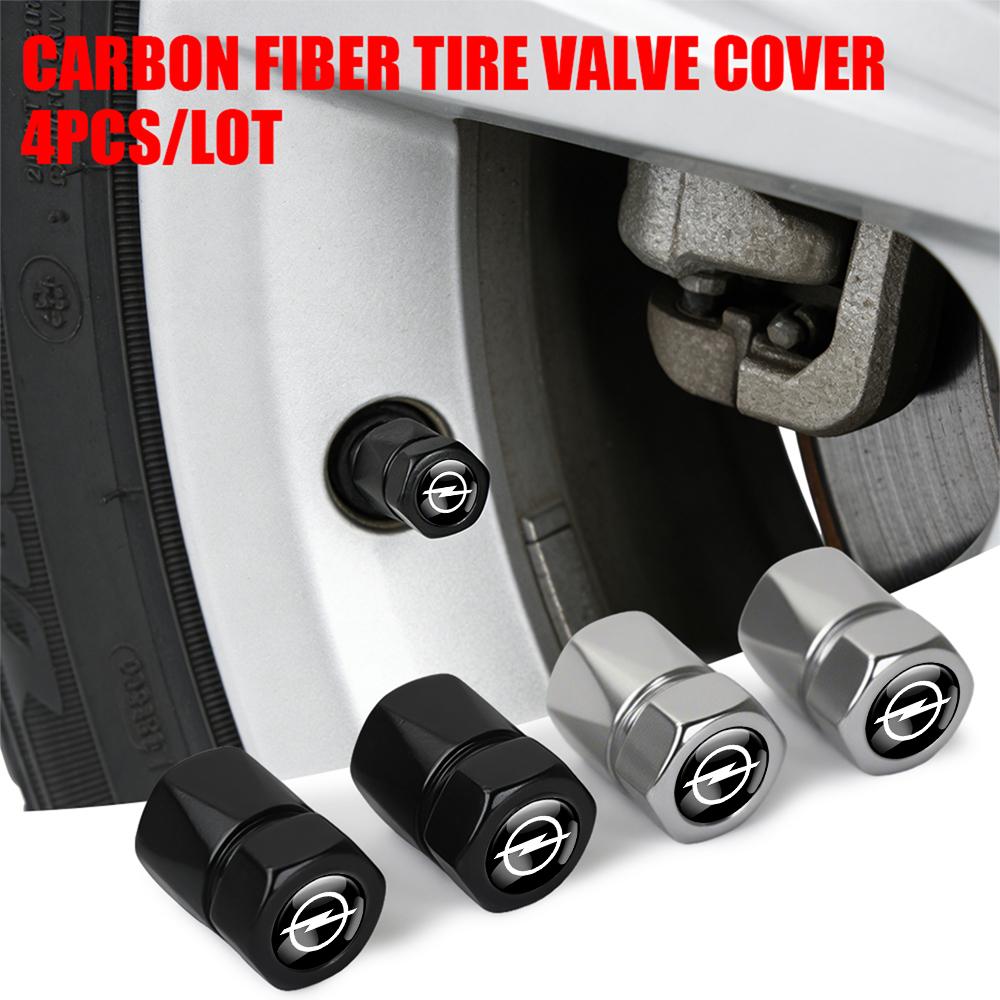 4Pcs For Opel OPC Astra K Vectra Corsa Zafira Insignia Mokka Vivaro Car Wheel Tyre Valve Caps Stem Covers Decor Auto Accessories RL3