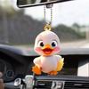 Charming Acrylic Yellow Duck Car Pendant Delightful Cartoon Interior Accessory