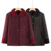 Grandma's Autumn and Winter Woolen Jacket Plush Old Lady Winter Top Mink Elderly Grandma Clothes
