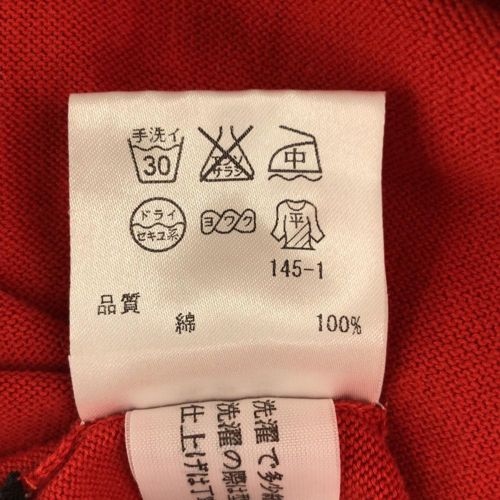 Paul Smith BLACK Long sleeve cotton knit cardigan M Red Women Used