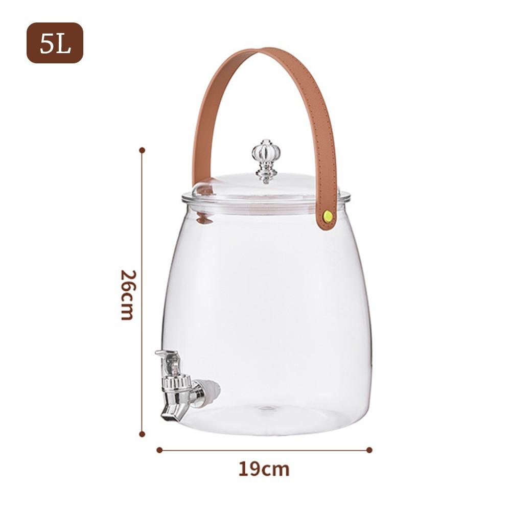 3/5/9L Large Capacity Summer Cold Water Kettle with Tap Refrigerator Fruit Tea Cold Brewing Kettle Beverage Dispenser Container