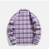 Versatile Coat Minimalist Lapel Plaid Jacket Men and Women Spring and Autumn Loose Trend Couples Models Single-breasted Breathable Work Casual Jacket