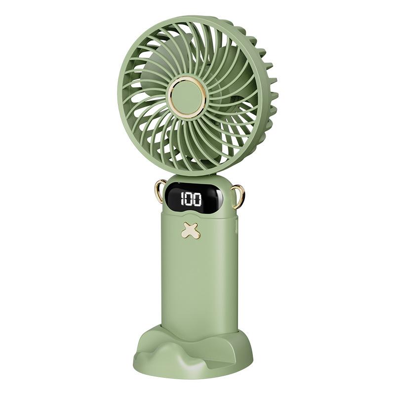 Portable Handheld Mini Fan 6 Speed 90° Foldable Fan LED Digital Display 3600mAh Rechargeable Cooling Fan for Outdoor Travel