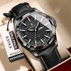 Top Luxury Waterproof Luminous Date Week Watch For Men Quartz Sport Leather Men's Watches