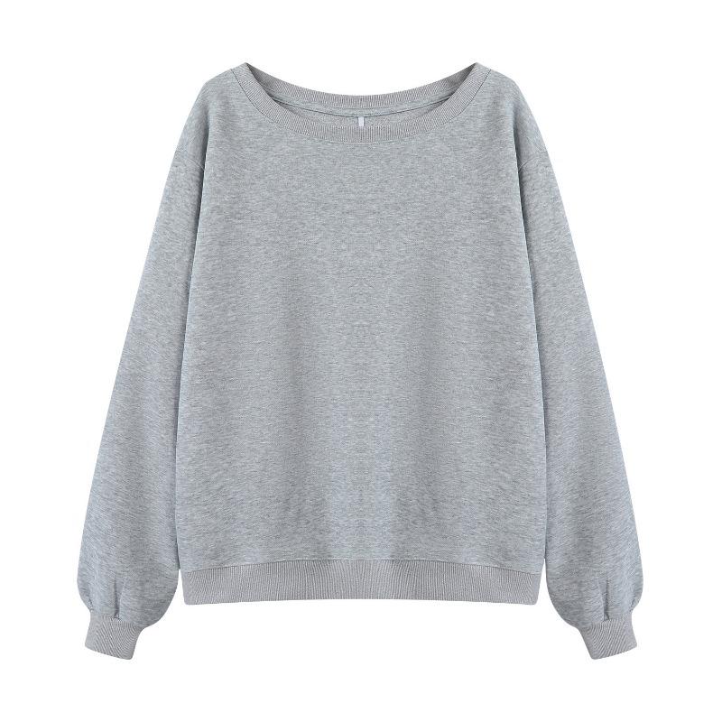 Estilo Casual de Primavera y Otoño Ropa de Mujer de un Hombro Pulóver Coreano y Japonés para Mujer Sudadera de Hombros Descubiertos