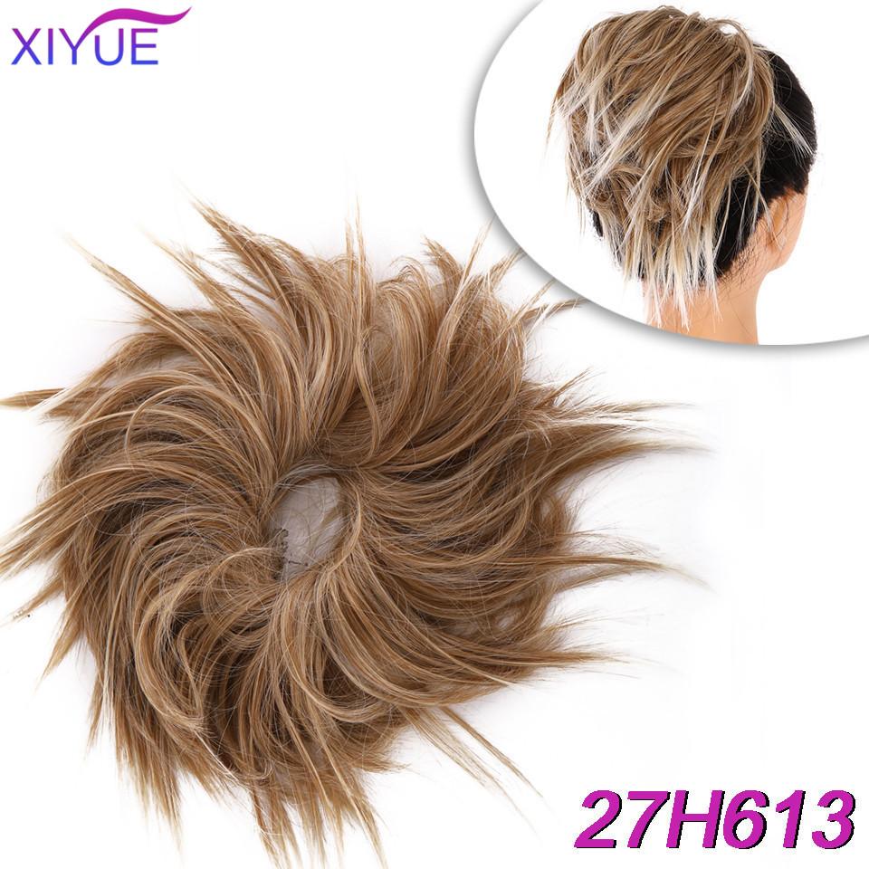 

Синтетический шиньон XIYUE, грязная резинка для волос, резинка для волос, пучок, прямая прическа, наращивание волос, волокно, натуральные искусственные волосы, бесплатный Gif