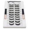 Magnetic Eyeliner Liquid Eyelashes 10 Pairs of Eyelashes 2 Eyeliner Liquid Sets Curling Thick
