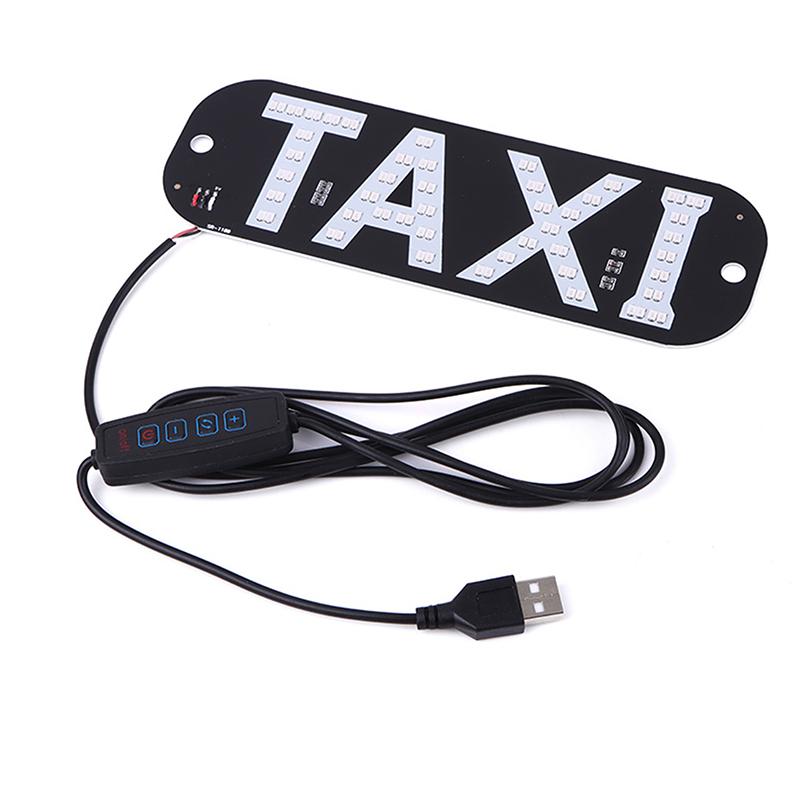 אור מונית, קישוט שלט LED למונית בשני צבעים, אור LED למונית הניתן לשינוי צבע בשני צבעים, נתלה על חלון הרכב עם USB (אדום וירוק, USB)