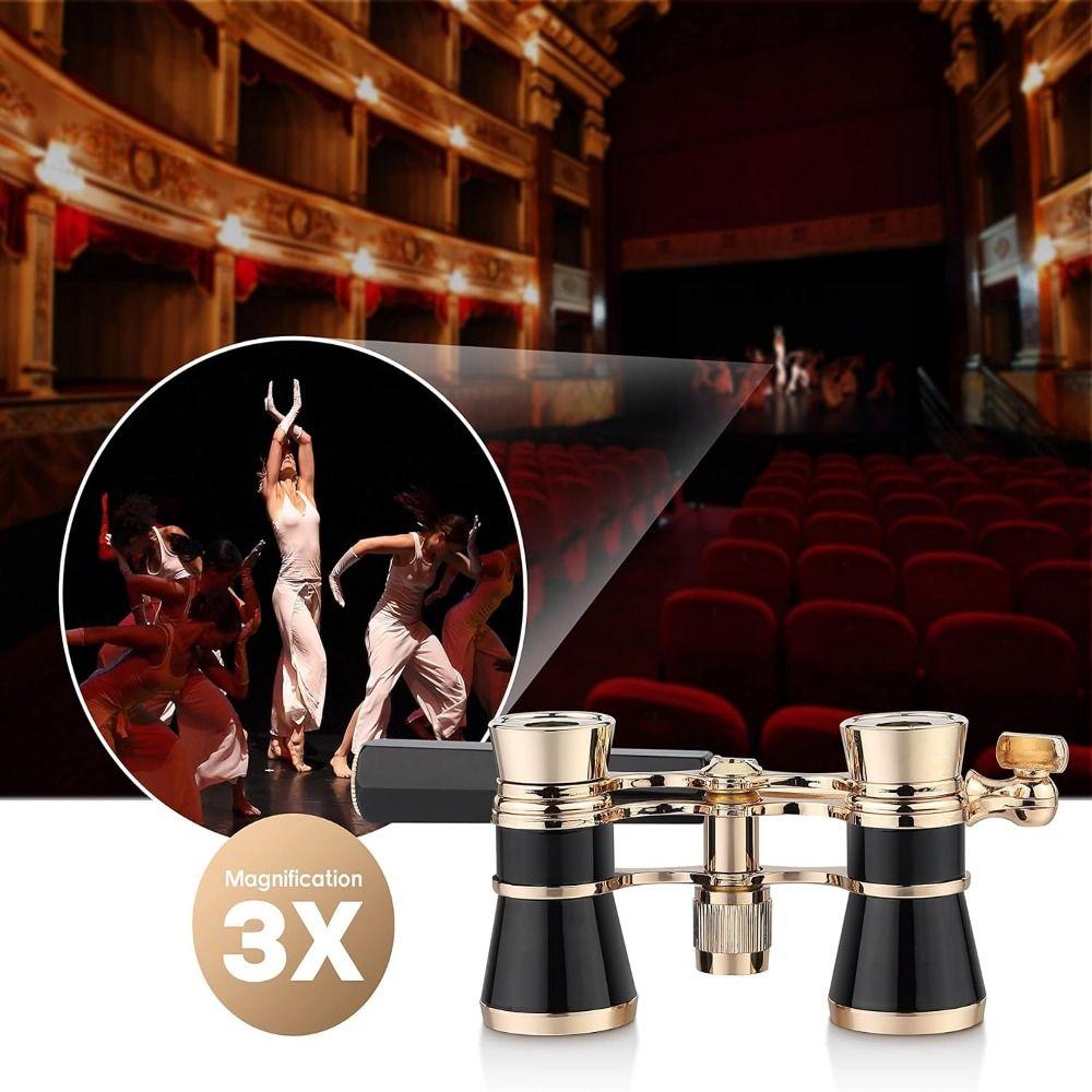 3X Binoculars Telescope Vintage Musical Concert Telescope Lightweight Pocket Binoculars Theater