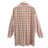 VINTAGE 40s 50s Grandpa Shirt Check Pattern Long sleeve half button shirt Women Used