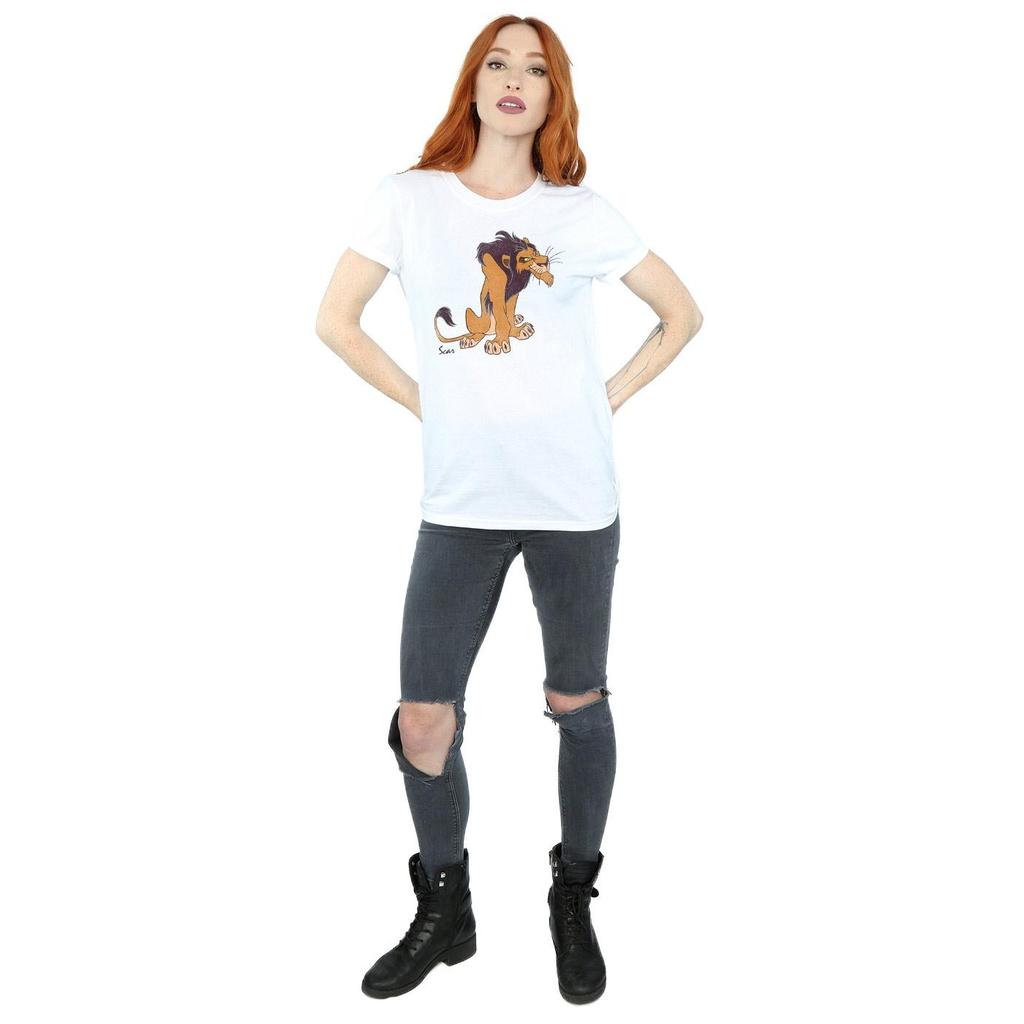 The Lion King Womens/Ladies Classic Scar Cotton Boyfriend T-Shirt