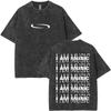 Retro Washed Playboi Carti I AM MUSIC Logo T Shirt Opium Ken Carson Narcissist Rap Tshirts Men Hip Hop Vintage Oversized Tshirt