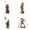 Retro Pure Copper Chinese Myth Nezha Buddha Statue Figurines Creative Desktop Decoration Home Furnishing Craft Gift Decoration