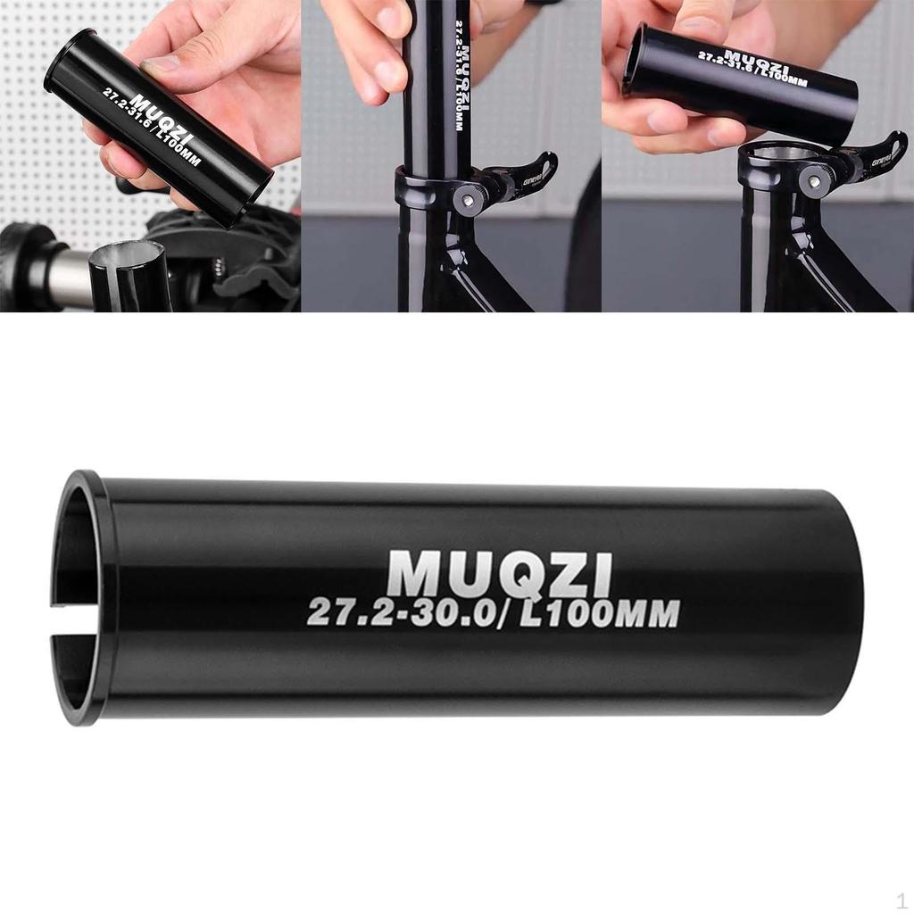 Bike Seat Post Shim Reducing Sleeve Extended 100mm Long Conversion Converter for Mountain BMX